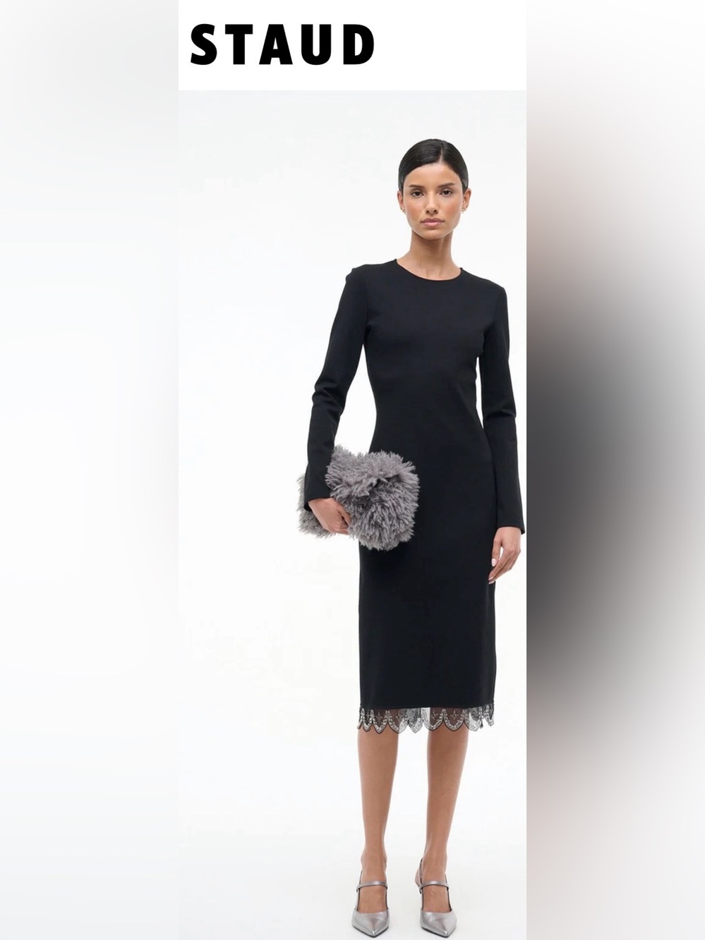 STAUD HUNTER DRESS BLACK NWT $495 Medium